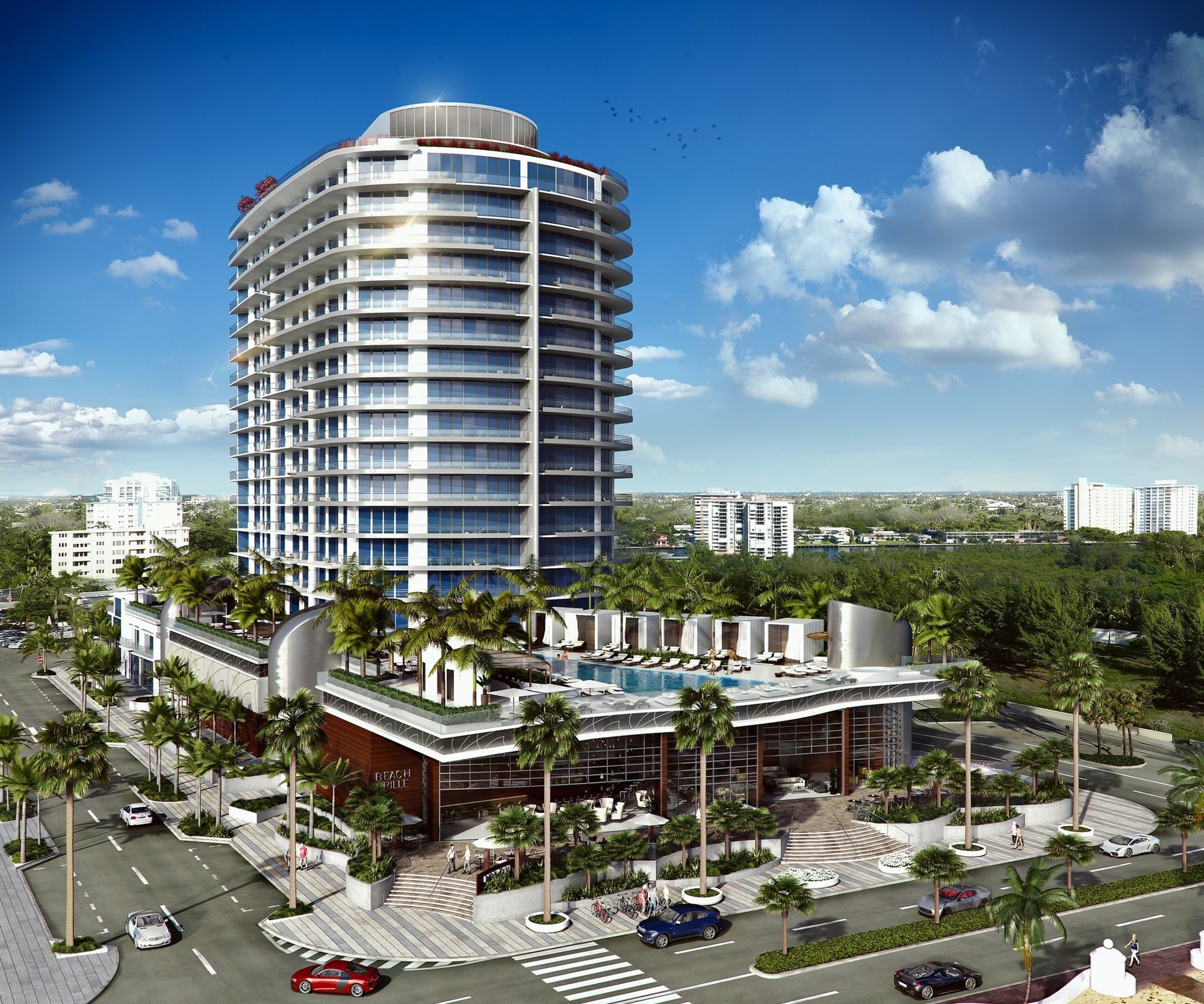 Exterior picture of Paramount condo building in Fort Lauderdale, Florida